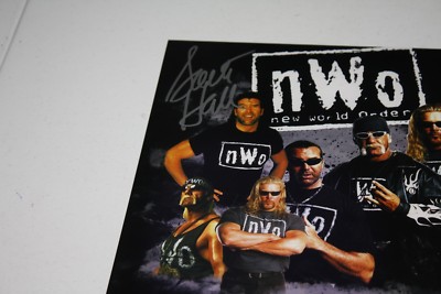 NWO WCW OUTSIDERS KEVIN NASH & SCOTT HALL DUAL SIGNED 11X14 PHOTO