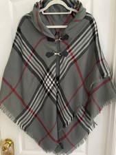 Women’s Fraas Poncho Cape Plaid