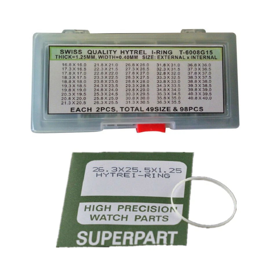 Waterproof O-ring Gasket For 1.5mm Thick Round Watch Glass Crystal Repair A - Image 2 of 4