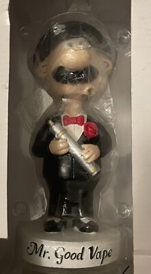 RARE Brand New Mr. Good Vape Bobblehead The ''Godfather'' of Vapes Bobble Head 7''