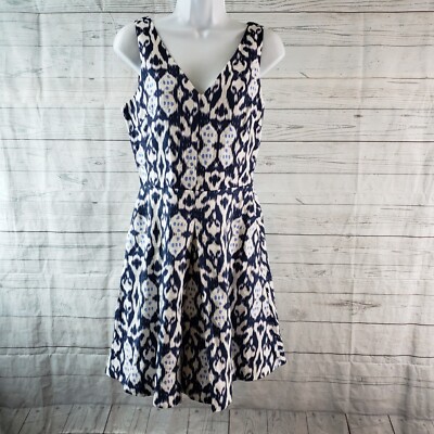 Gap Womens Linen Dress Sz 4 Blue Purple Double V-Neck Sleeveless Side Zip  Pocket | eBay
