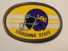 Vtg 1978 Louisiana State LSU Tiger's Belt Buckel NCAA Foot Ball Fanwear