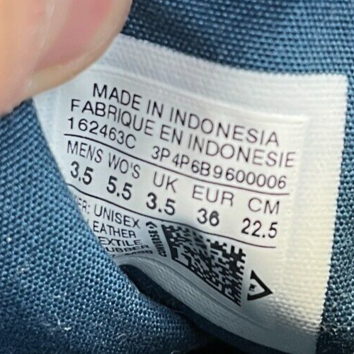 Converse Chuck Taylor All Star Hi Womens Size 5.5 Blue Athletic Shoes Sneakers - Picture 9 of 10