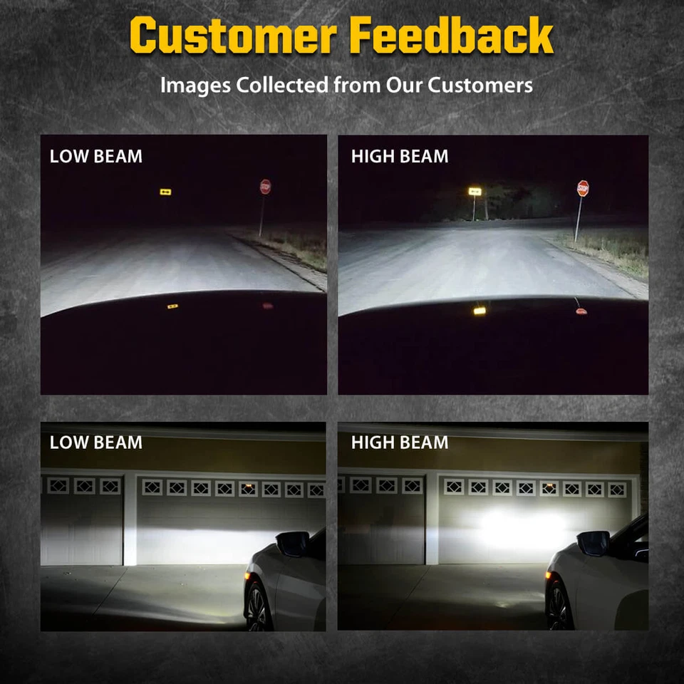 4x LASFIT 9005 H11 LED Combo Bombillas Faro Luz Alta Baja para Peterbilt 579 389 Foto 3 de 4