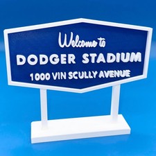 Los Angeles Dodgers Stadium Welcome Sign Vin Scully 3D Printed Shelf Desk Decor