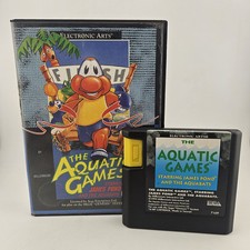 The Aquatic Games - James Pond - Sega Genesis - Cartridge With Case - Tested