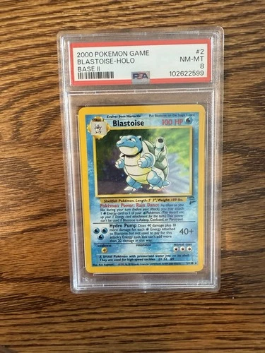 Blastoise 002/130 Base Set 2 Holo PSA 8