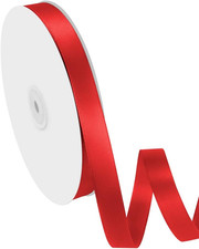 5/8" Width x 100 Yards Satin Ribbon, Red Ribbon Perfect for DIY Craft, Bows, Gif