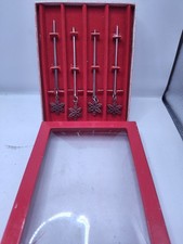 Crate & Barrel ~ Dangling Snowflake Cocktail Appetizer Picks ~ Set of 4 in Box