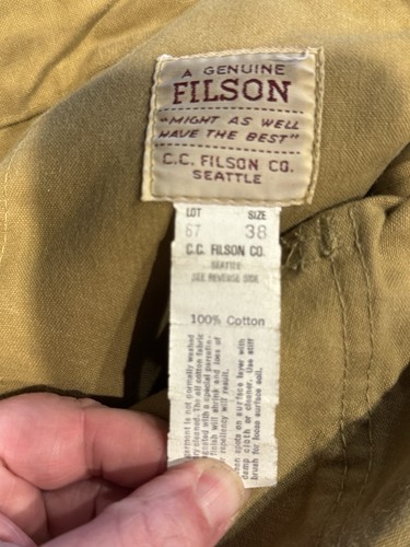 Vintage Filson Double Knee Pants Tan 1990s Made In The USA Size 38, Fits Like 32 - Picture 7 of 8