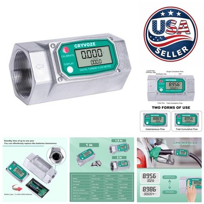 Precision Digital Turbine Flow Meter 2 Inch - LCD Display for Multiple Liquids