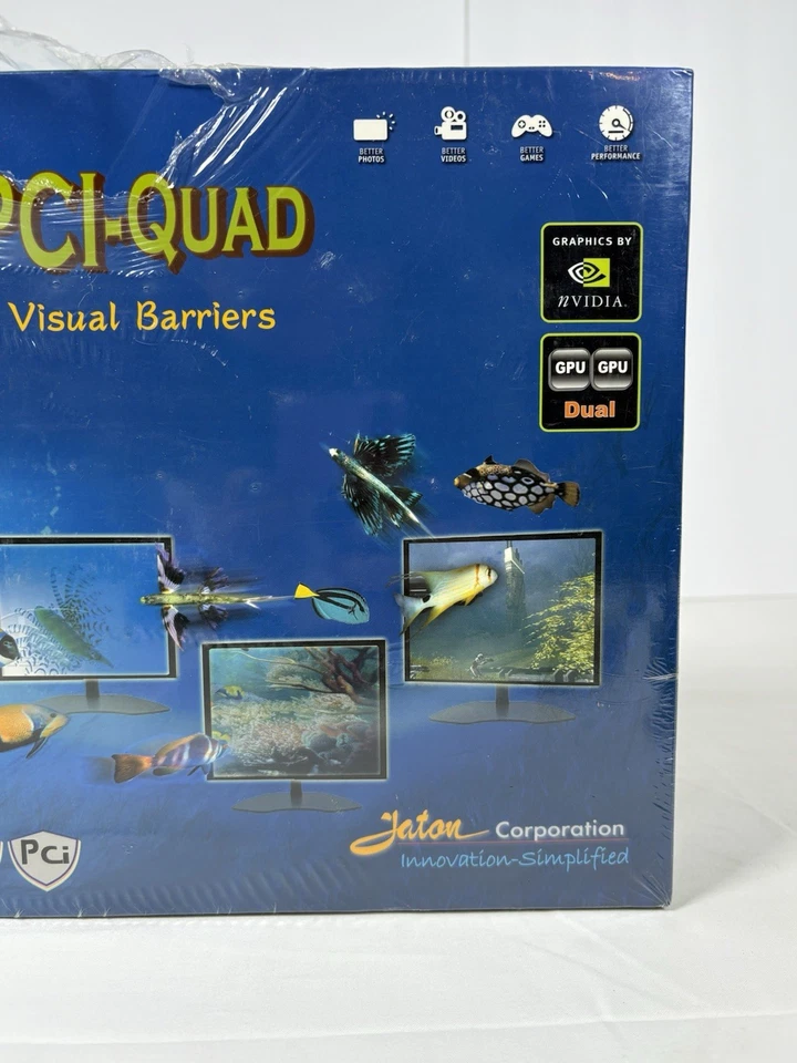Jaton VIDEO-348PCI-Quad GeForce 6200 PCI 1GB 4×VGA NEW SEALED QuadView GPU - Image 3 of 4