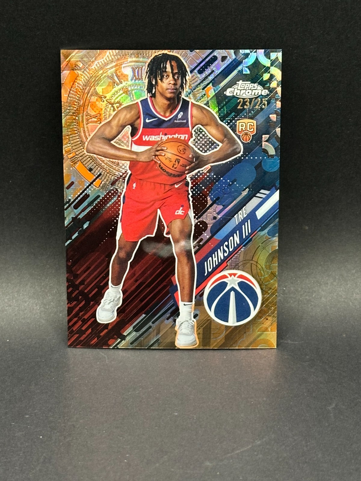 2025-26 Topps Chrome - Go Time Tre Johnson #GT-21 Orange Refractor /25 (RC)