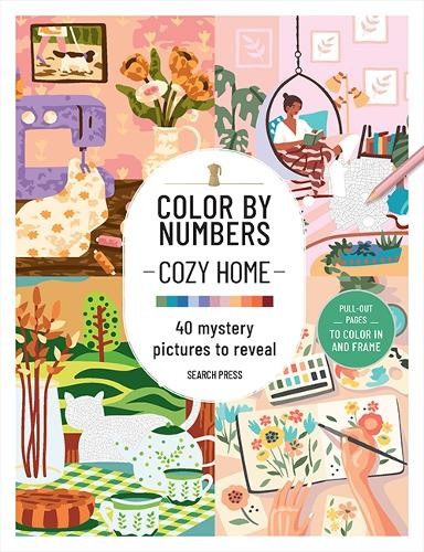 Color by Numbers Cozy Home 40 Mystery Pictures to Reveal (Paperback Book) - Image 3