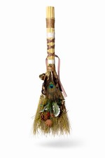 Handcrafted Witch decor/ Ritual Broom 28 Inches