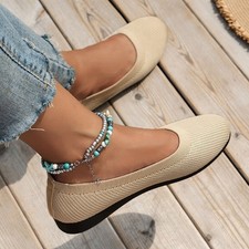 Womens Ballet Pumps Slip On Dolly Shoes Light Ballerina Flats Casual Footwear UK