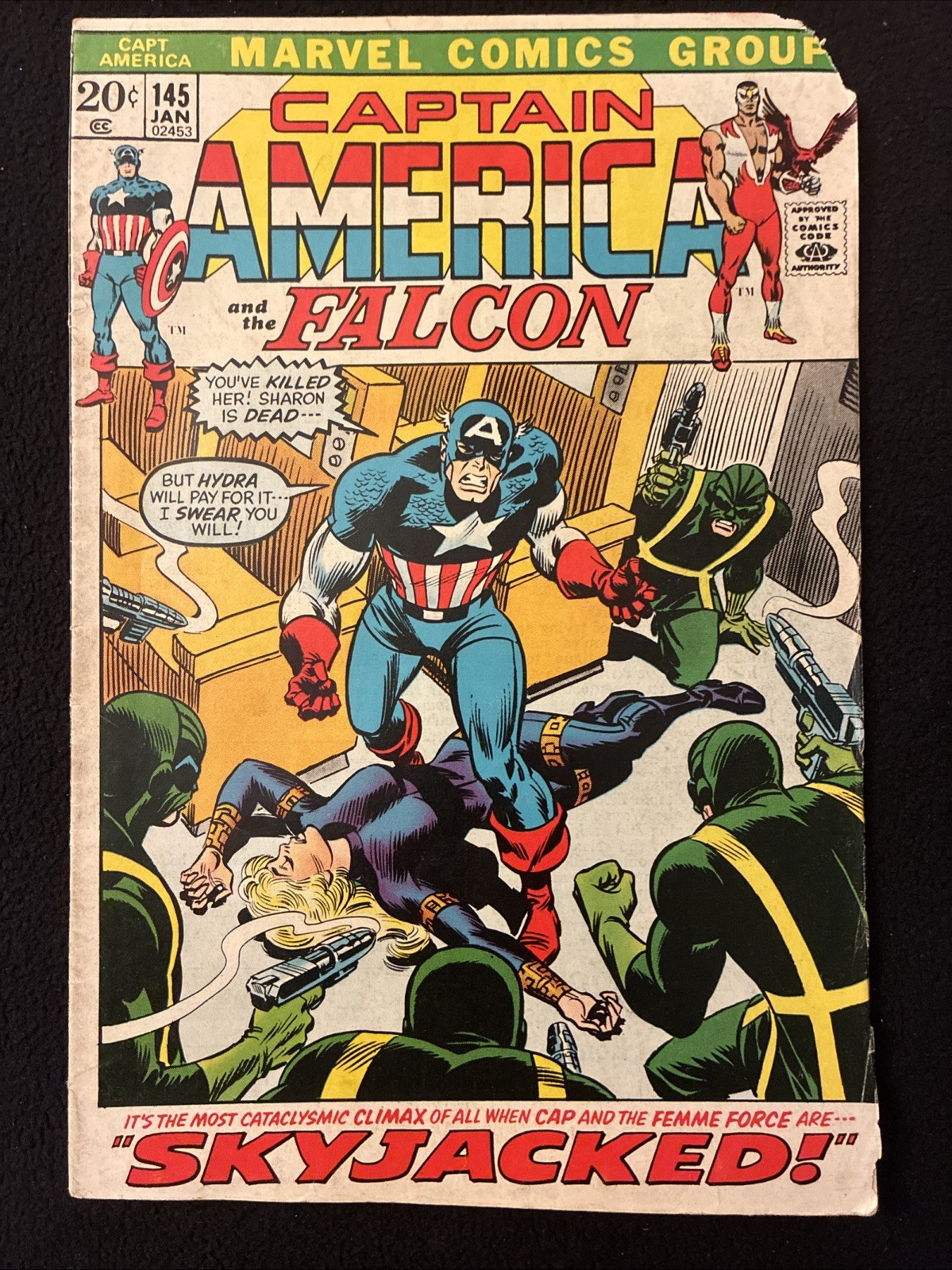 Captain America 145 2.5 3.0 Marvel 1972 Picture Frame M1S