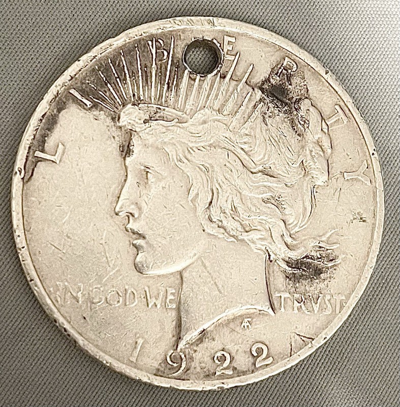 1922 Peace Dollar (Hole Drilled)