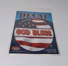 God Bless America American Flag Vinyl Decal Sticker Advanced Graphics
