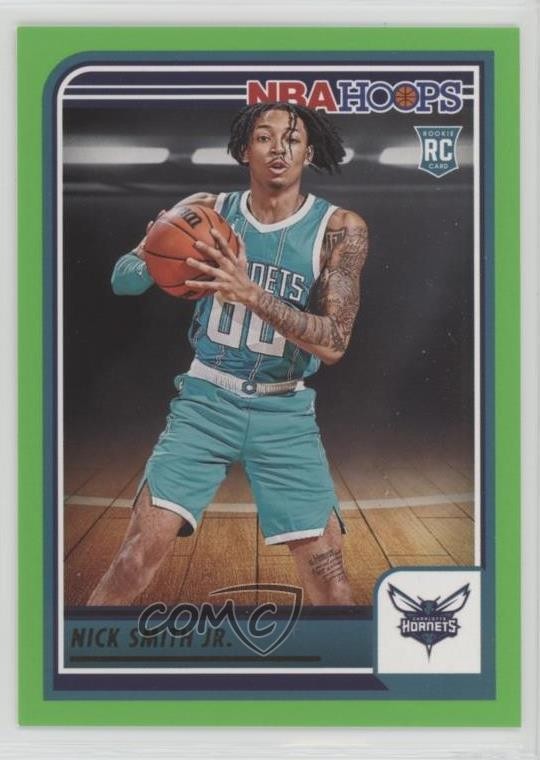 2023-24 Panini NBA Hoops Rookies Neon Green Nick Smith Jr #235 0j4n