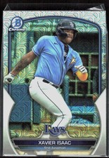 2023 BOWMAN CHROME PROSPECTS XAVIER ISAAC RC TAMPA BAY RAYS #BCP-157 MOJO