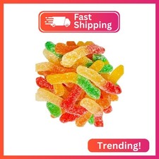 SweetGlob Gummy Worms Candy (Aqua Sour Gummy Worm, 1 Pound)