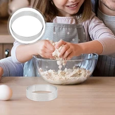 8 Pcs Tart Rings for Baking Food Preparation Molds Circle Tartlet