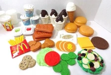 ~McDonald's~ Vintage Pretend Play Food Fries, Hot Cakes, Salad, Ice Cream Lot
