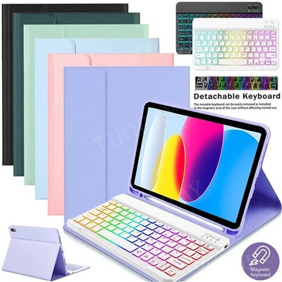 Beleuchtet QWERTZ Tastatur Hülle für iPad 10th /11th Gen (A16, 2025) 10.9''/11''