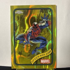 2025 Topps Chrome Marvel - Spider-Man 2099 #112 Yellow Lava Refractor