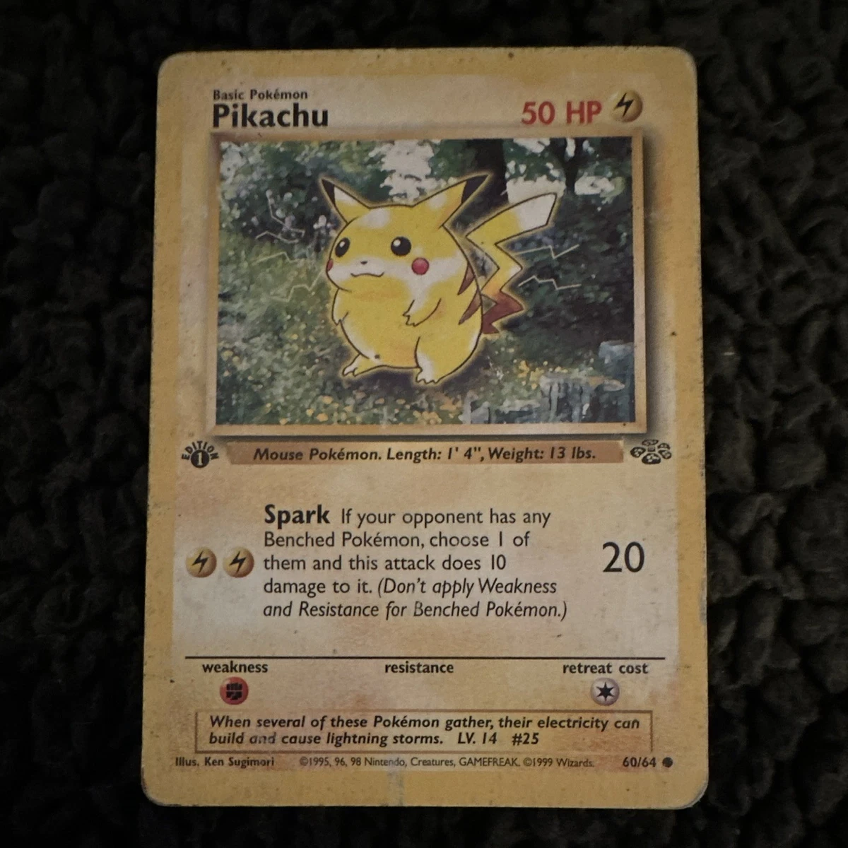 Pokémon Pikachu Pokémon TCG Jungle Individual Collectible Card