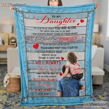 To My Daughter Fleece Blanket, Personalized Gift From Mom Cozy Love Throw