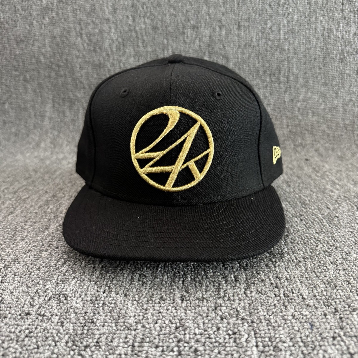 New Era x 24karats Snapback Hat Black Gold Script Logo Cap