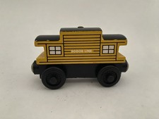 Thomas  Friends Wooden Railway Train Tank Engine Yellow Sodor Line Caboose Wood