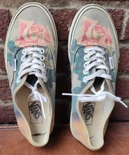 Vans Old Skool Off The Wall ROSES Skateboard Shoes Mens 6.5 Women's 8 Sneakers 