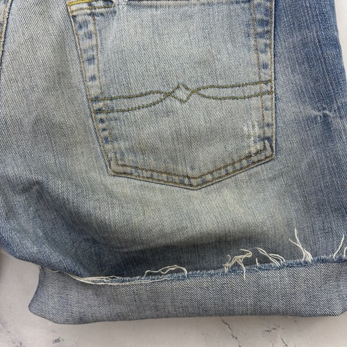 Vintage Lucky brand Denim Shorts sz 28 The Cut Off Floral Embroidery Daisy Dukes - Picture 14 of 20