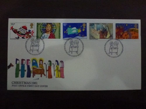 GB 1st day cover   1981 Christmas with Bethlehem cancel