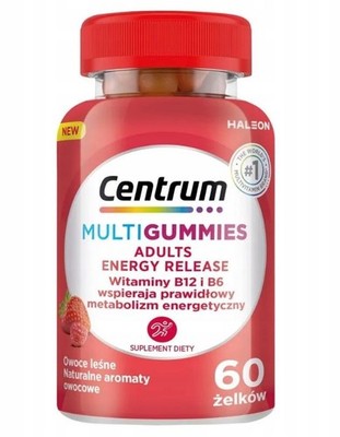 Centrum MultiGummies Energy Release 60 Stück Geleebohnen für Erwachsene