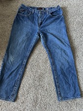 AS IS TEARS - Ariat FR Men  s 38x32 30 Denim Jeans Work M3 Loose Straight Flame