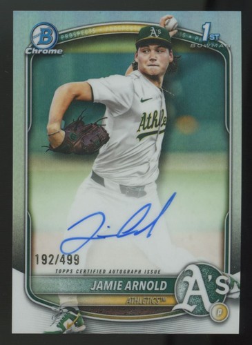 Jamie Arnold [Refractor] #CPA-JA 2025 Bowman Draft Chrome Prospect Autograph card