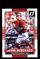 Signed Baseball Card Auto Devin Mesoraco 2015 Donruss #73 Cincinnati Reds