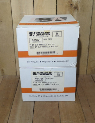 50 NEW! Standard Abrasives 7'' Resin Fibre Disc E-Z Cut 531321
