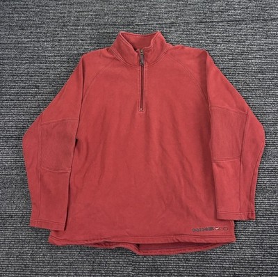 Vintage Nike Sweater Men Large Red Sweatshirt Oversized Pockets 1/4 Zip Y2K