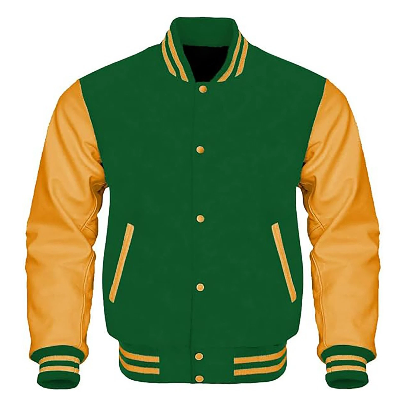 Bomber Baseball Letterman College Uniform Varsity Jacket Leather Biker Jacket