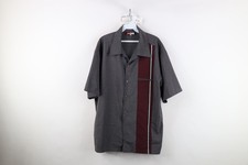 Vtg 90s Rockabilly Mens XL Panel Color Block Bowling Camp Collar Button Shirt US