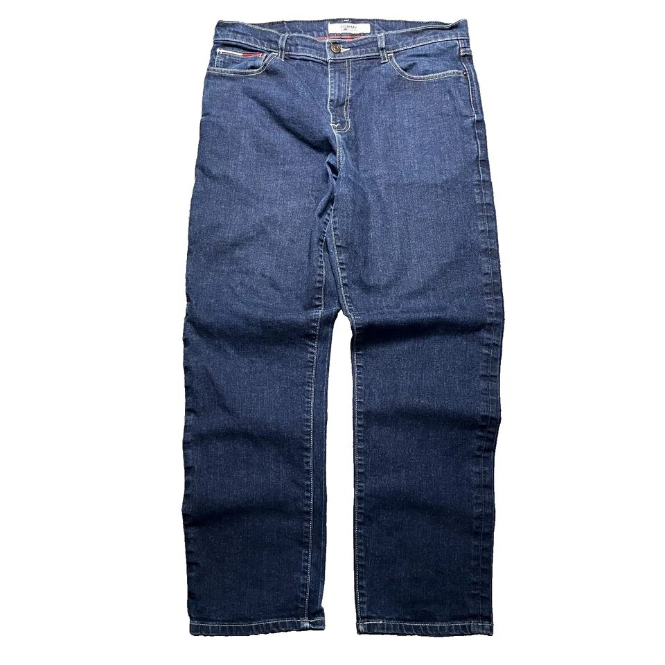 Vintage Tommy Hilfiger Jeans Men's 36x34 (Fits 36x31) Carpenter Blue 90s Y2k - Image 2 of 4