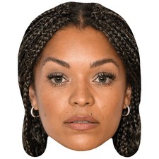Antonia Thomas Earrings Celebrity Mask, Flat Card Face, Fancy Dress Mask