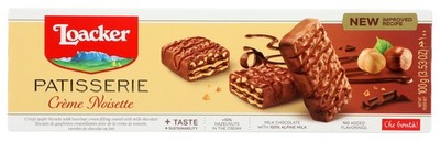 Loacker Patisserie Creme Noisette Wafer Biscuits Chocolate 3.53 Oz