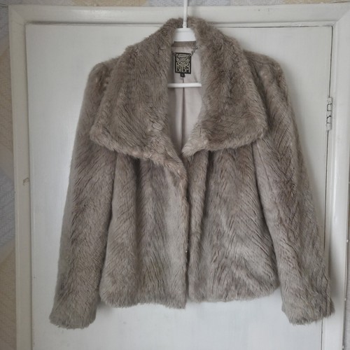 Biba, BIBA Faux Fur Short Jacket Size UK 10 (Brown) Vintage