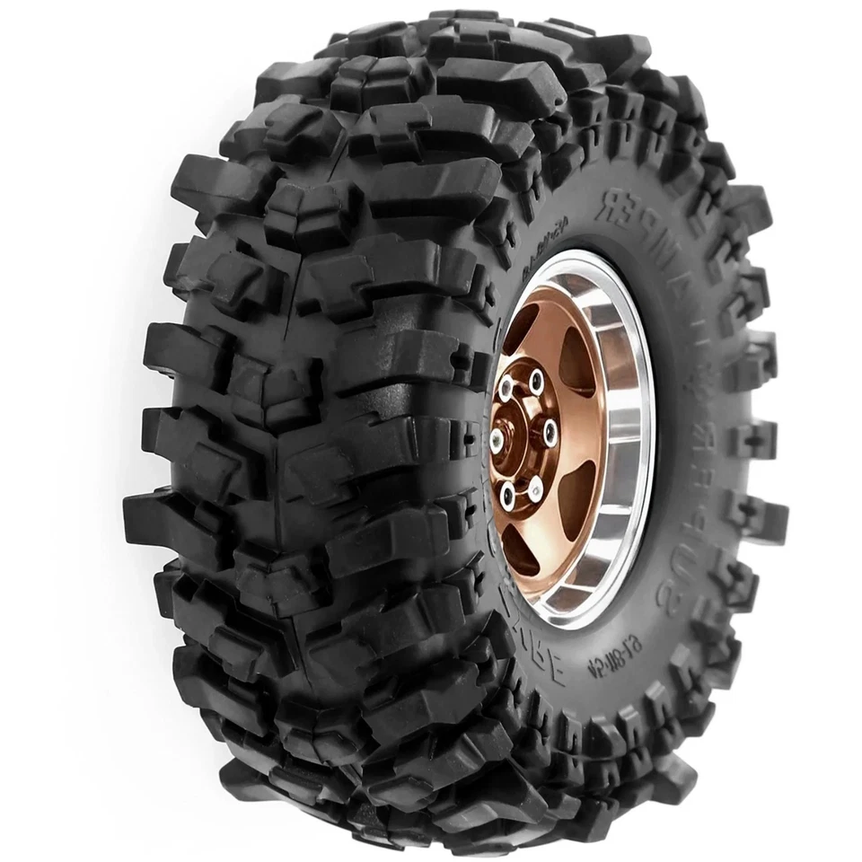 4PCS 1.9" Rubber Tires Wheels for 1/10 RC Crawler TRX4 SCX10 D90 Gen7/8 - Image 4 of 4